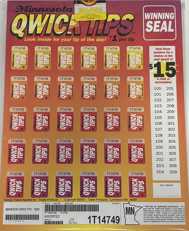 Qwik Tips available through MPeters Gambling