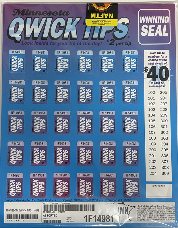 Qwik Tips available through MPeters Gambling